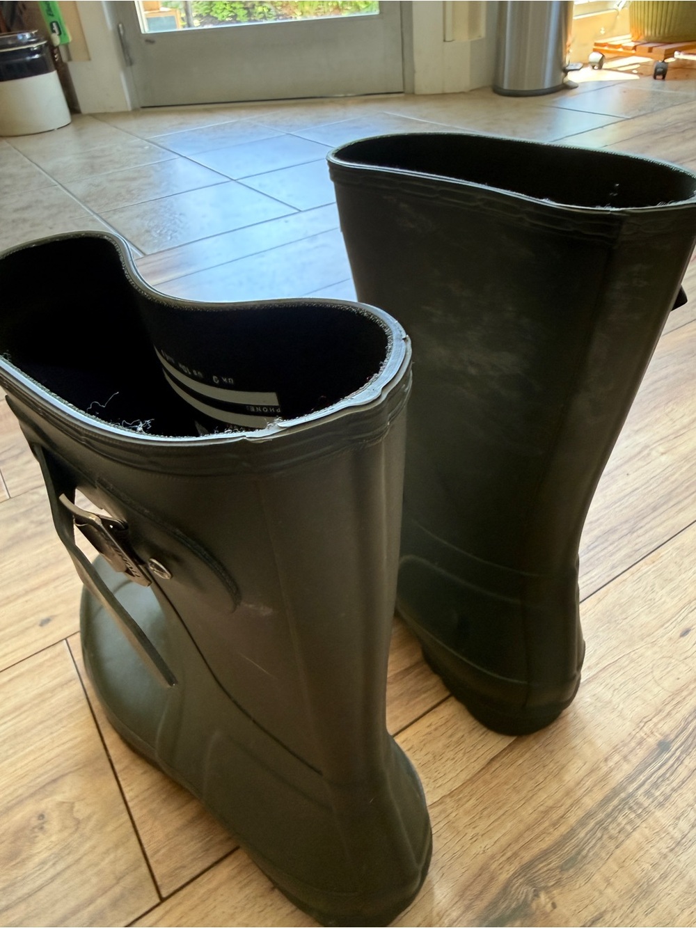Hunter Dark Green Men’s Original Short Rain Boots - Picture 3 of 5